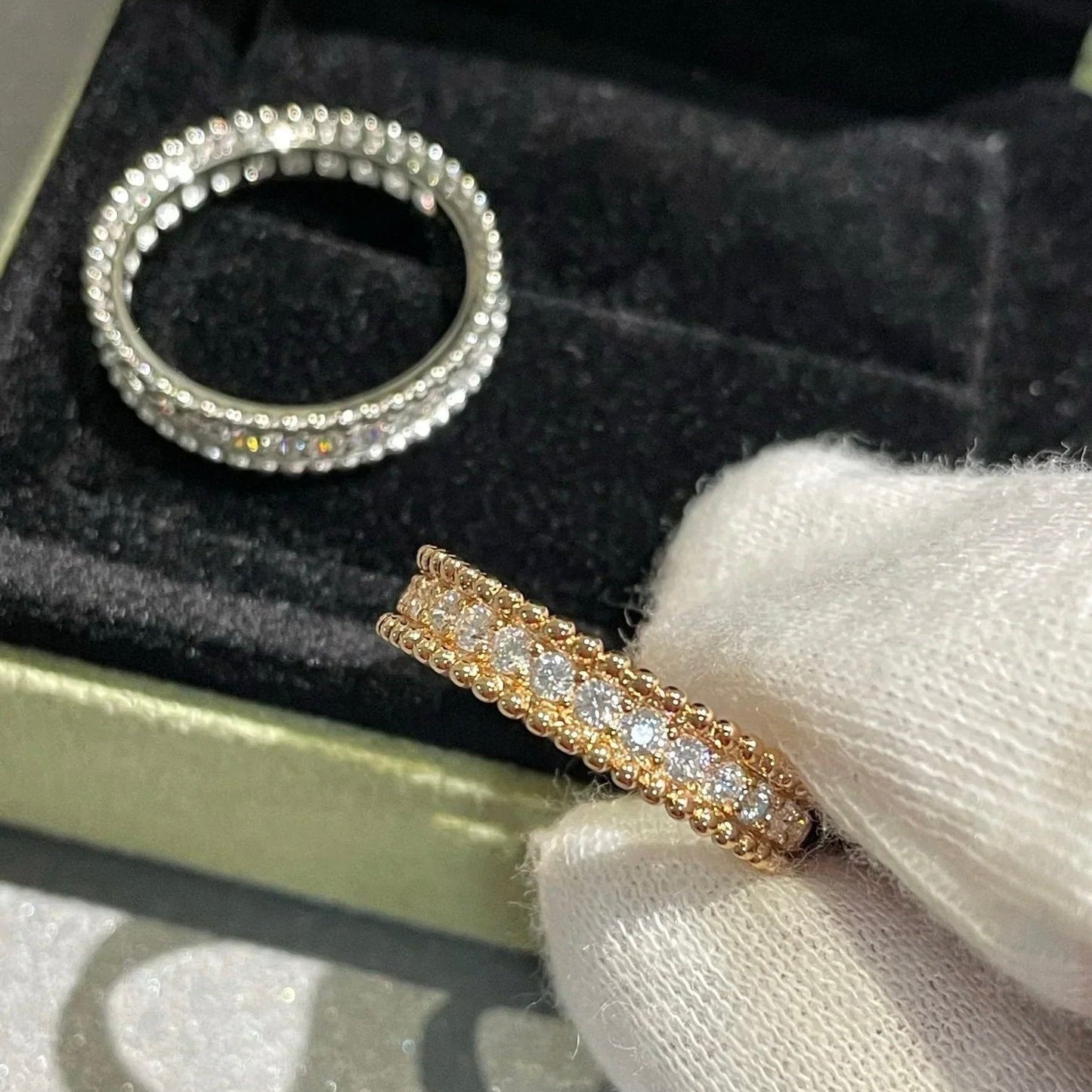 [AuraEcho]PERLEE DIAMOND SILVER RING