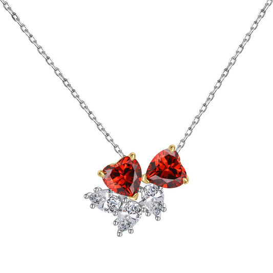 [AuraEcho]Dainty Red Heart Necklace
