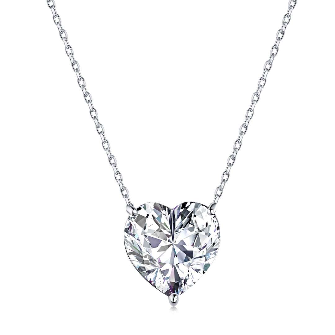 [AuraEcho]6.0 carat Radiant Heart Shape Necklace