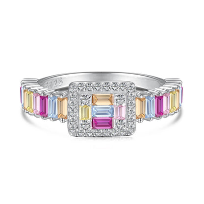 [AuraEcho]Exquisite Colorful Radiant Cut Party Ring