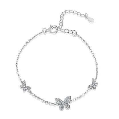 [AuraEcho]Delicate Butterfly Pendant Bracelet