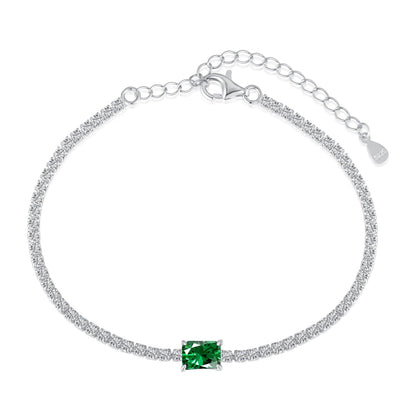 [AuraEcho]1.0 Carat Unique Emerald Cut Banquet Bracelet