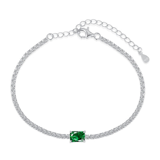 [AuraEcho]1.0 Carat Unique Emerald Cut Banquet Bracelet
