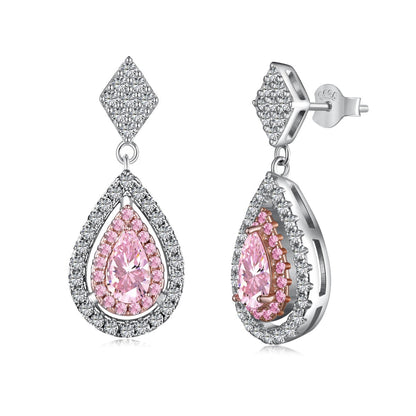 [AuraEcho]Ornate Delicate Water Drop Shape Banquet Earrings