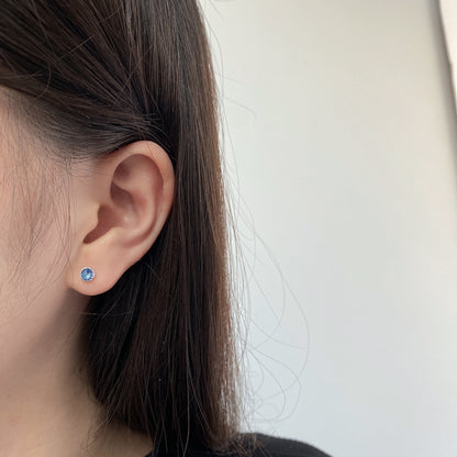 [AuraEcho]Sparkling Colorful Round Shape Earrings