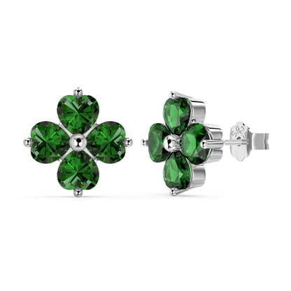 [AuraEcho]Four-Leaf Clover Ball Earrings