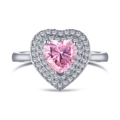 [AuraEcho]Delicate Ebullient Heart Shape Wedding Ring