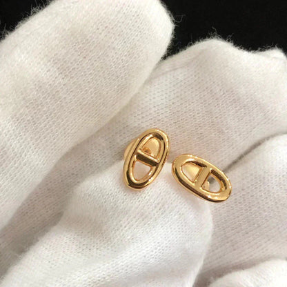 [AuraEcho]CHAINE SMALL EARRINGS GOLD AND SILVER