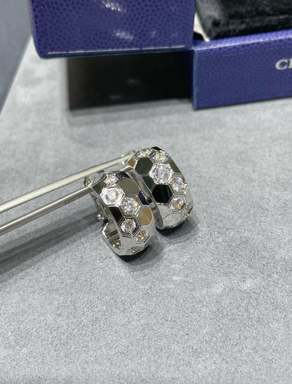 [AuraEcho]BEE LOVE DIAMOND HOOP EARRINGS